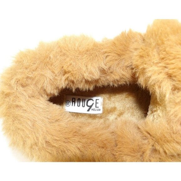 ROUGE HELIUM brown slip on shoes textile & faux fur woman's size 10 NEW, NO TAGS - Picture 3 of 9